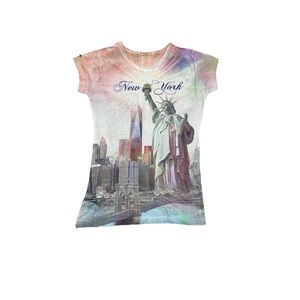 y2k new york baby tee